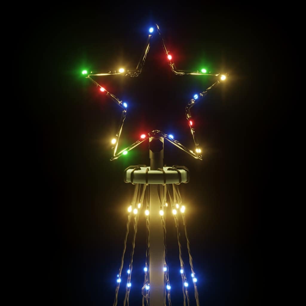343552 vidaXL Christmas Tree with Spike Colourful 108 LEDs 180 cm