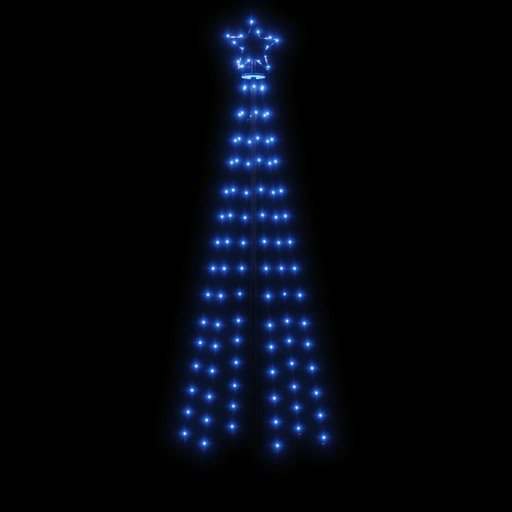 343553 vidaXL Christmas Tree with Spike Blue 108 LEDs 180 cm