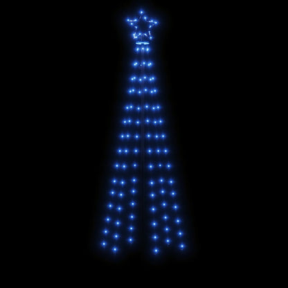 343553 vidaXL Christmas Tree with Spike Blue 108 LEDs 180 cm
