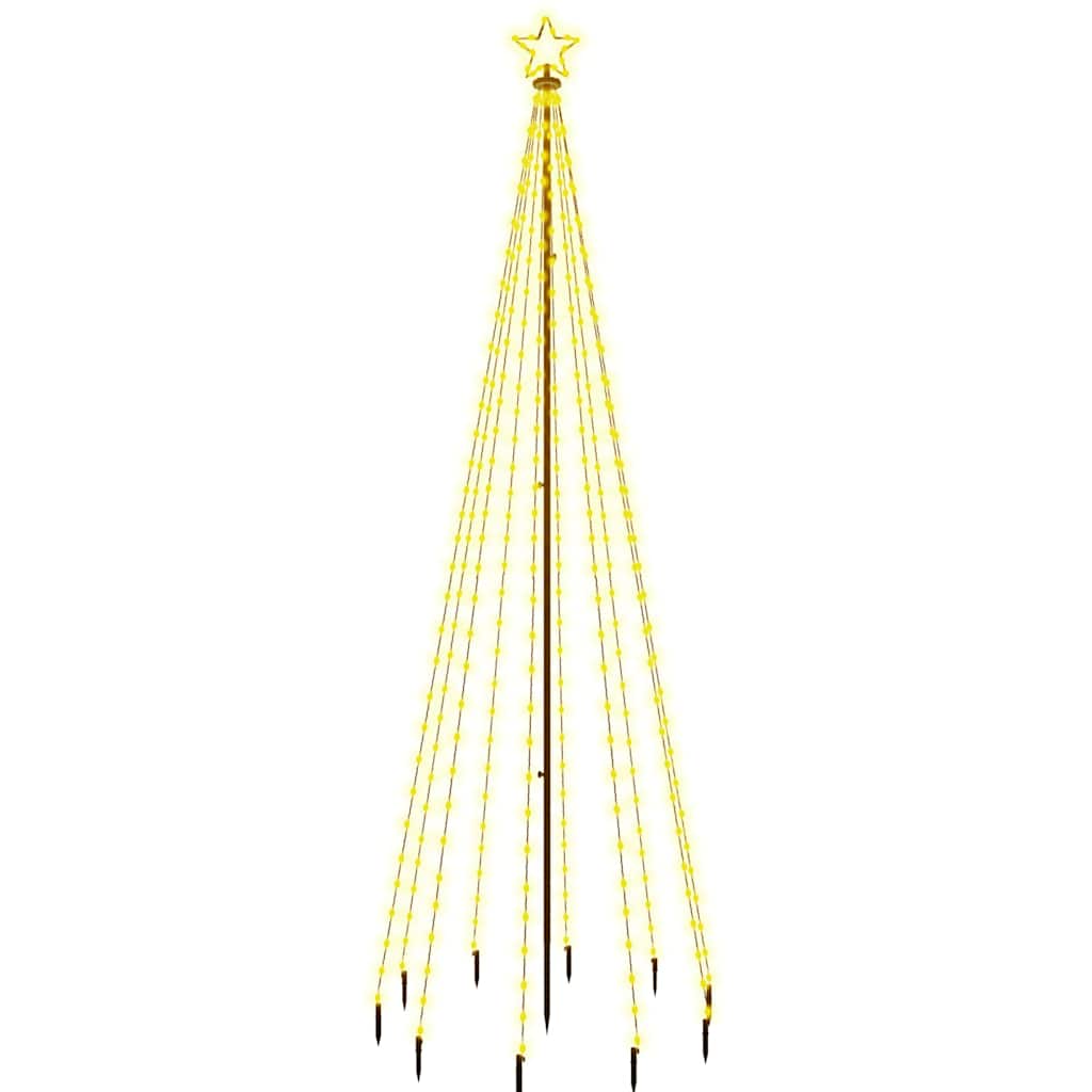 343554 vidaXL Christmas Tree with Spike Warm White 310 LEDs 300 cm