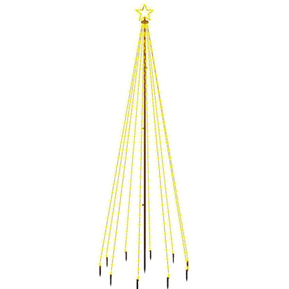 343554 vidaXL Christmas Tree with Spike Warm White 310 LEDs 300 cm