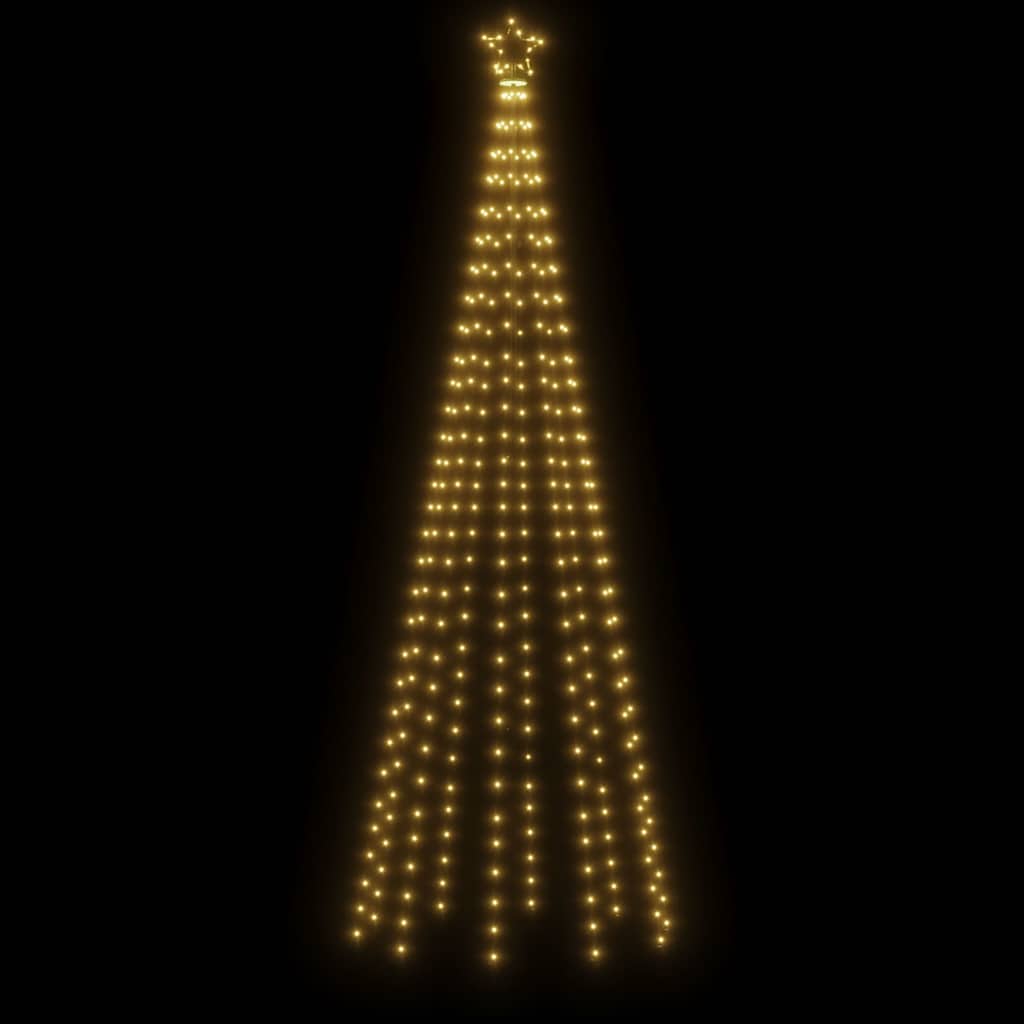 343554 vidaXL Christmas Tree with Spike Warm White 310 LEDs 300 cm