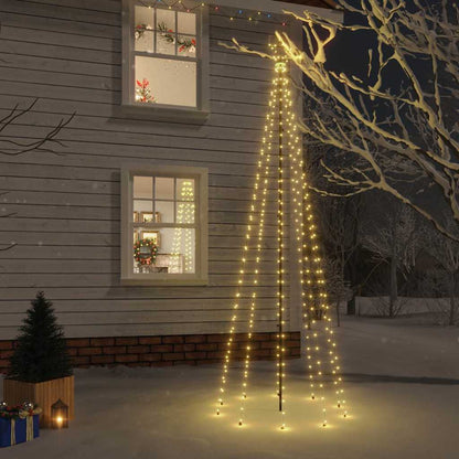 343554 vidaXL Christmas Tree with Spike Warm White 310 LEDs 300 cm