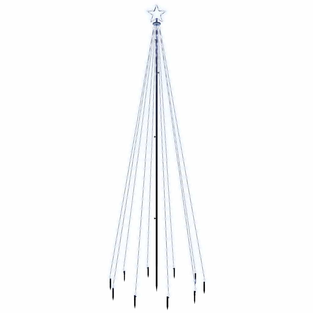 343555 vidaXL Christmas Tree with Spike Cold White 310 LEDs 300 cm