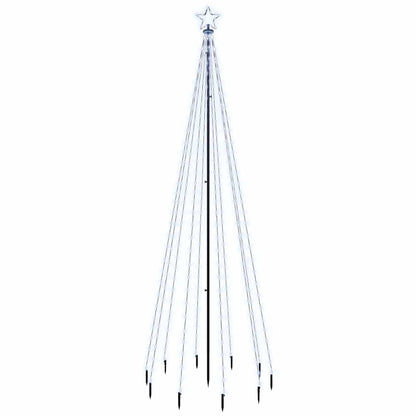 343555 vidaXL Christmas Tree with Spike Cold White 310 LEDs 300 cm