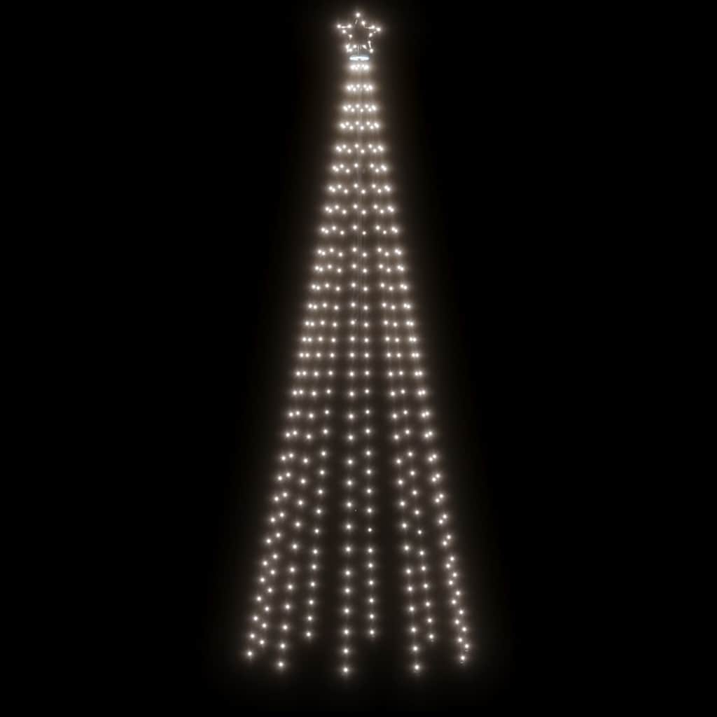 343555 vidaXL Christmas Tree with Spike Cold White 310 LEDs 300 cm