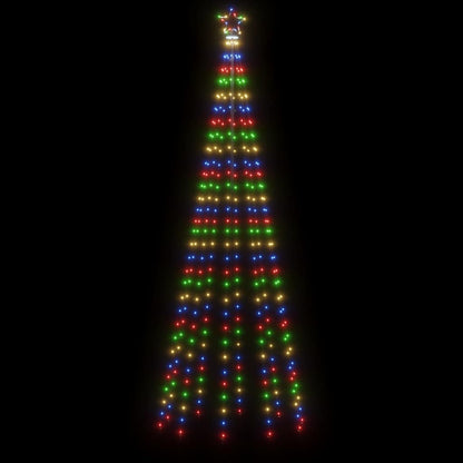 343556 vidaXL Christmas Tree with Spike Colourful 310 LEDs 300 cm