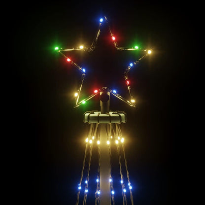 343556 vidaXL Christmas Tree with Spike Colourful 310 LEDs 300 cm