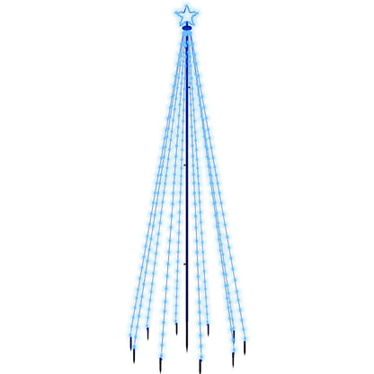 343557 vidaXL Christmas Tree with Spike Blue 310 LEDs 300 cm