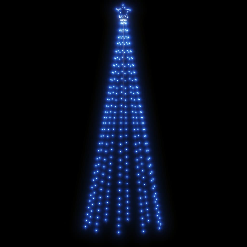 343557 vidaXL Christmas Tree with Spike Blue 310 LEDs 300 cm