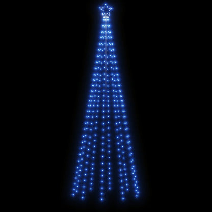 343557 vidaXL Christmas Tree with Spike Blue 310 LEDs 300 cm
