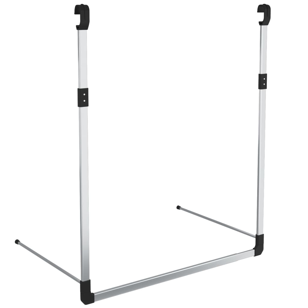 vidaXL Telescopic Wardrobe Hanging Rail Silver