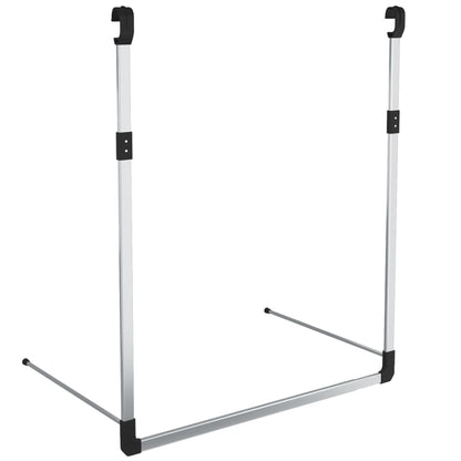 vidaXL Telescopic Wardrobe Hanging Rail Silver