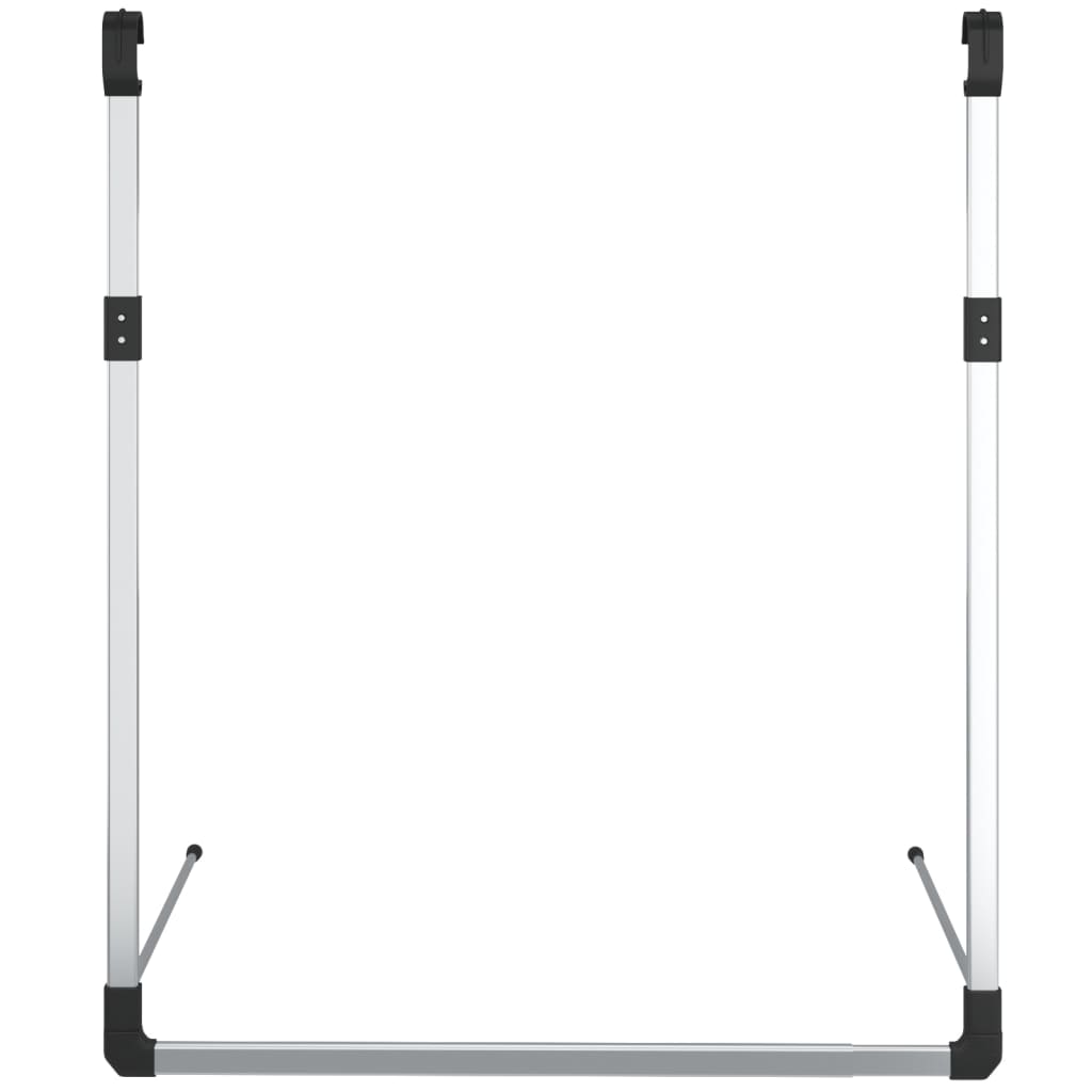 vidaXL Telescopic Wardrobe Hanging Rail Silver