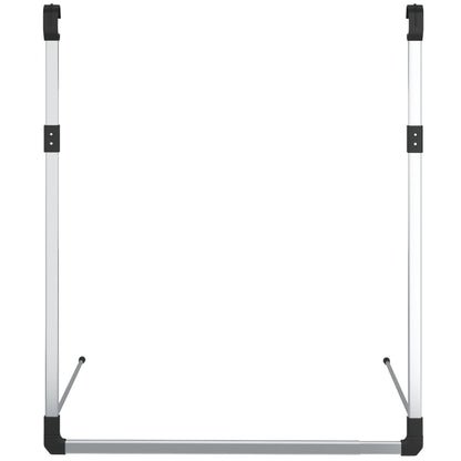 vidaXL Telescopic Wardrobe Hanging Rail Silver