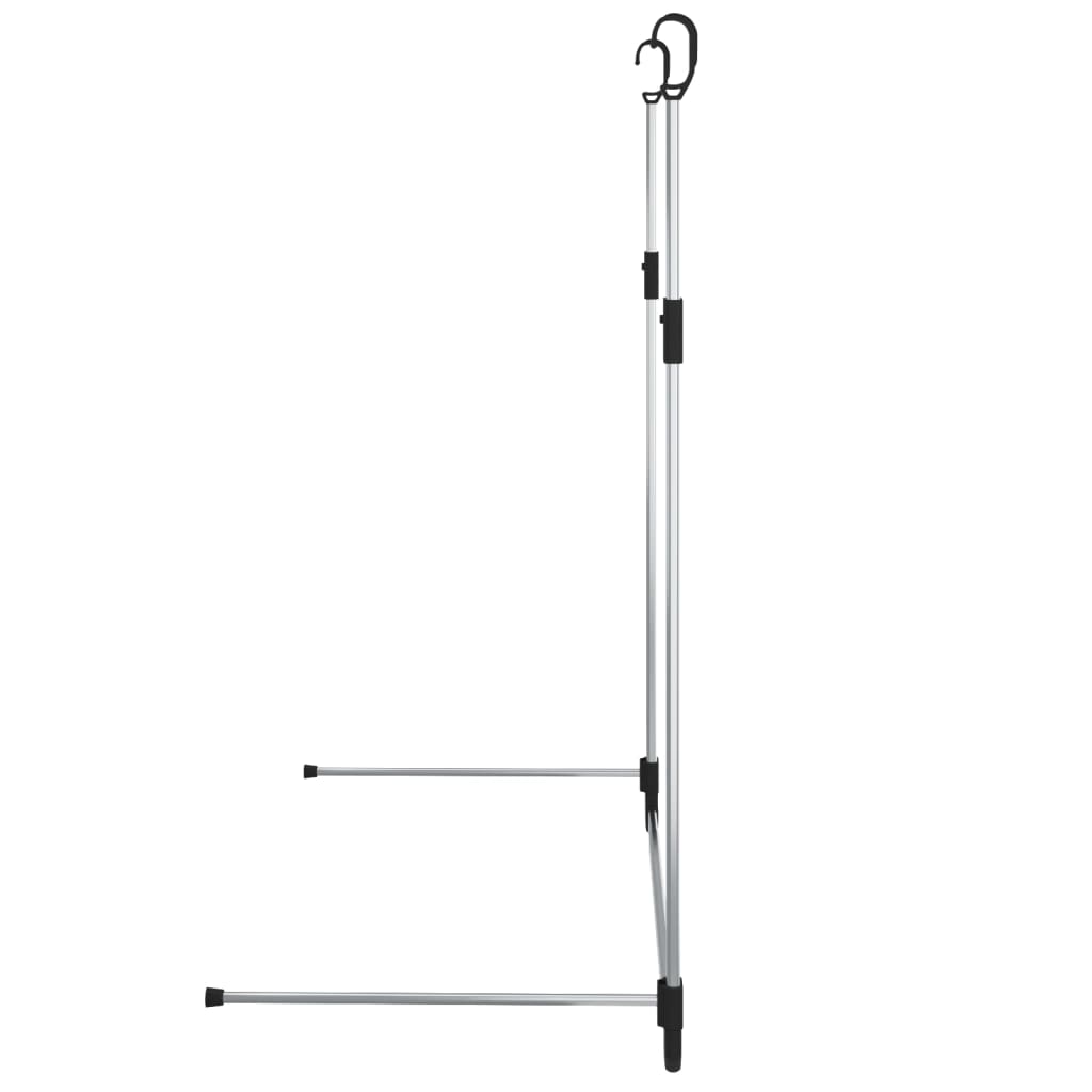 vidaXL Telescopic Wardrobe Hanging Rail Silver