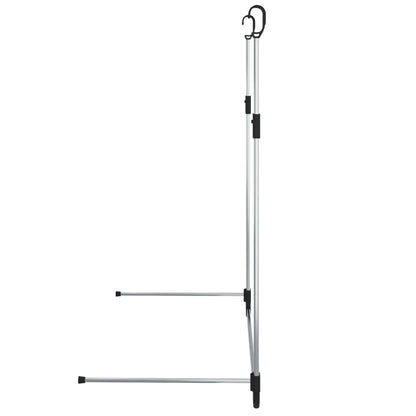 vidaXL Telescopic Wardrobe Hanging Rail Silver
