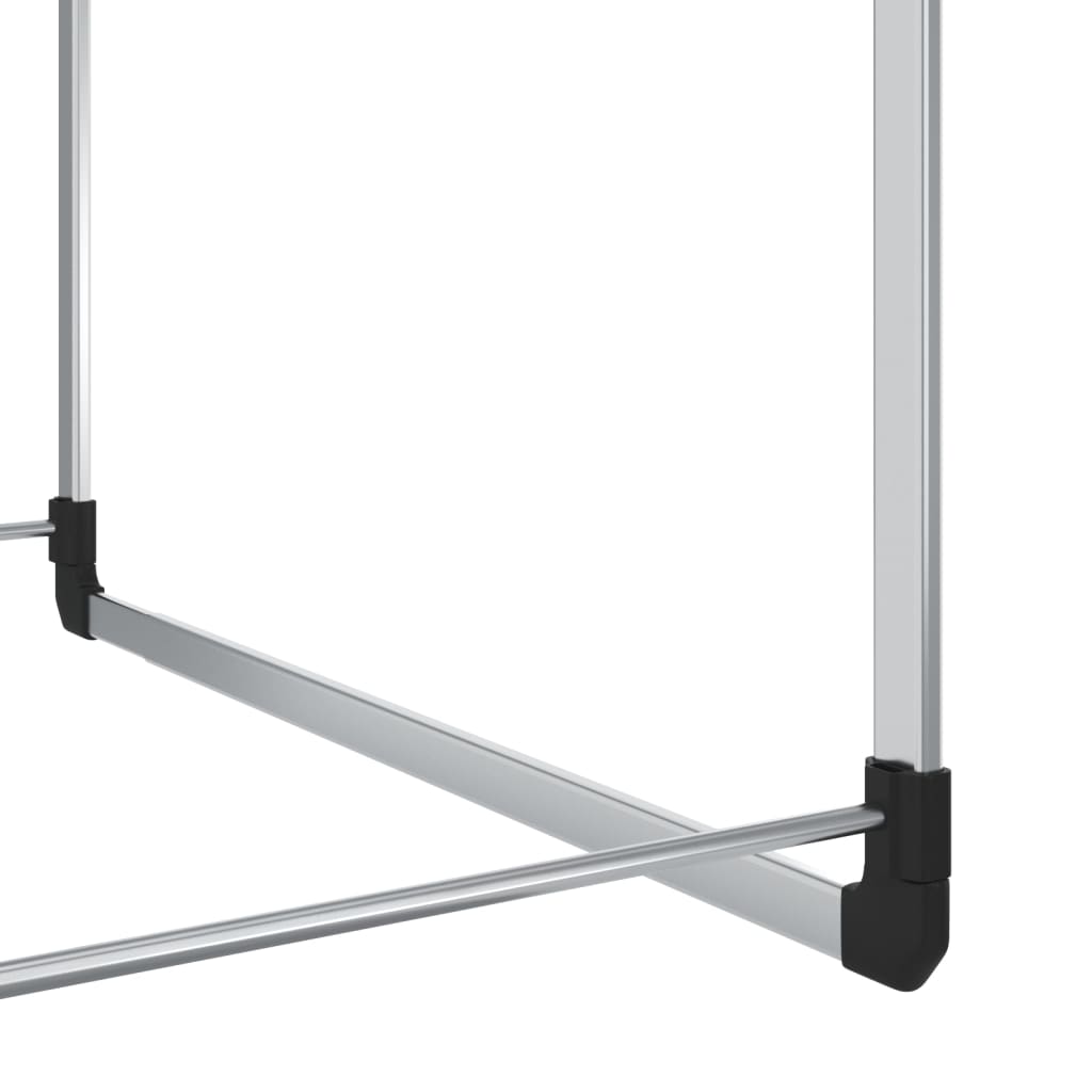 vidaXL Telescopic Wardrobe Hanging Rail Silver