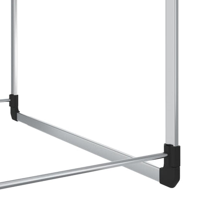 vidaXL Telescopic Wardrobe Hanging Rail Silver