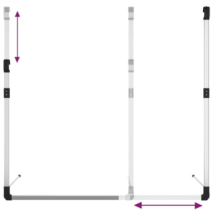 vidaXL Telescopic Wardrobe Hanging Rail Silver