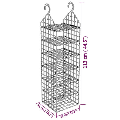 vidaXL Hanging Closet Organiser with 7 Shelves