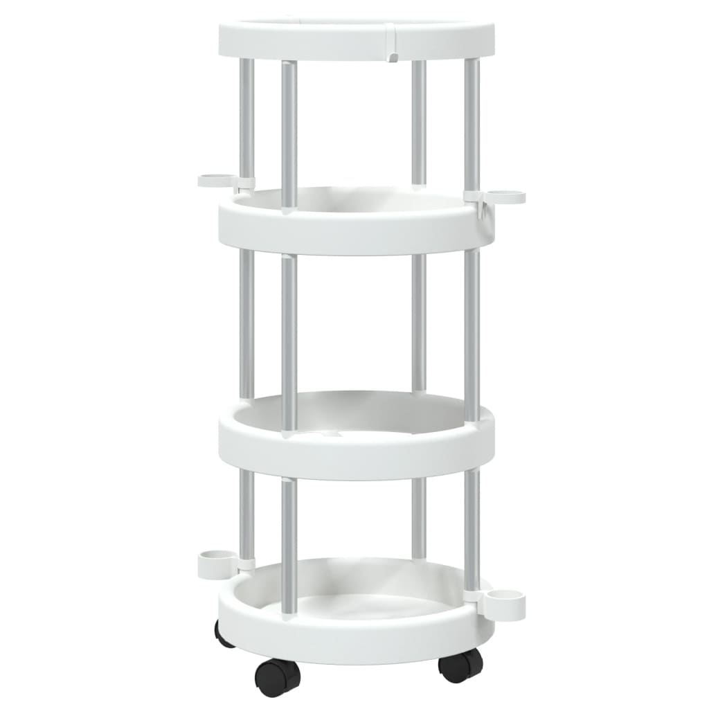 vidaXL Cleaning Trolley with Storage Basket Aluminium