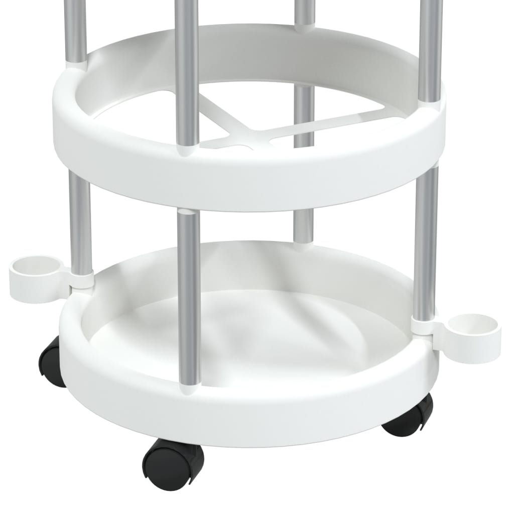 vidaXL Cleaning Trolley with Storage Basket Aluminium