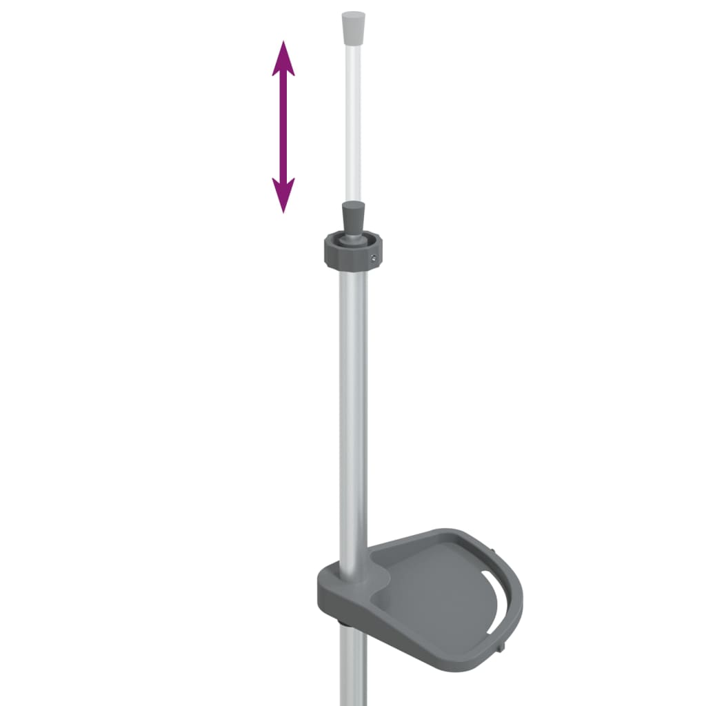 vidaXL 4-Tier Telescopic Shower Corner Shelf Silver Aluminium
