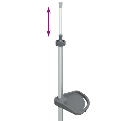 vidaXL 4-Tier Telescopic Shower Corner Shelf Silver Aluminium