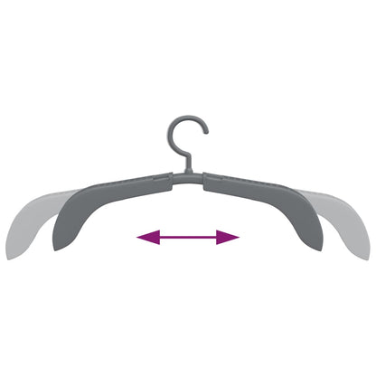 vidaXL Extendable Clothes Hangers 5 pcs Grey