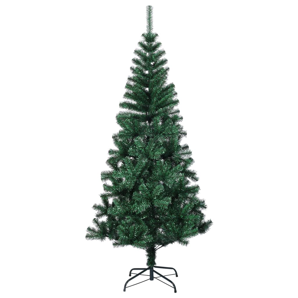 vidaXL Christmas Tree | Green with Iridescent Tips | PVC and Steel | Large