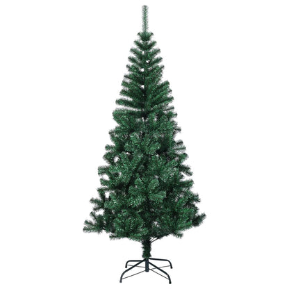 vidaXL Christmas Tree | Green with Iridescent Tips | PVC and Steel | Large