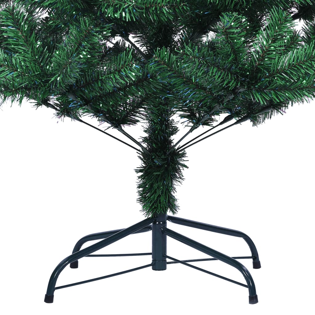 vidaXL Christmas Tree | Green with Iridescent Tips | PVC and Steel | Large