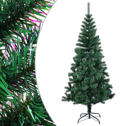 vidaXL Christmas Tree | Green with Iridescent Tips | PVC, Steel | Large