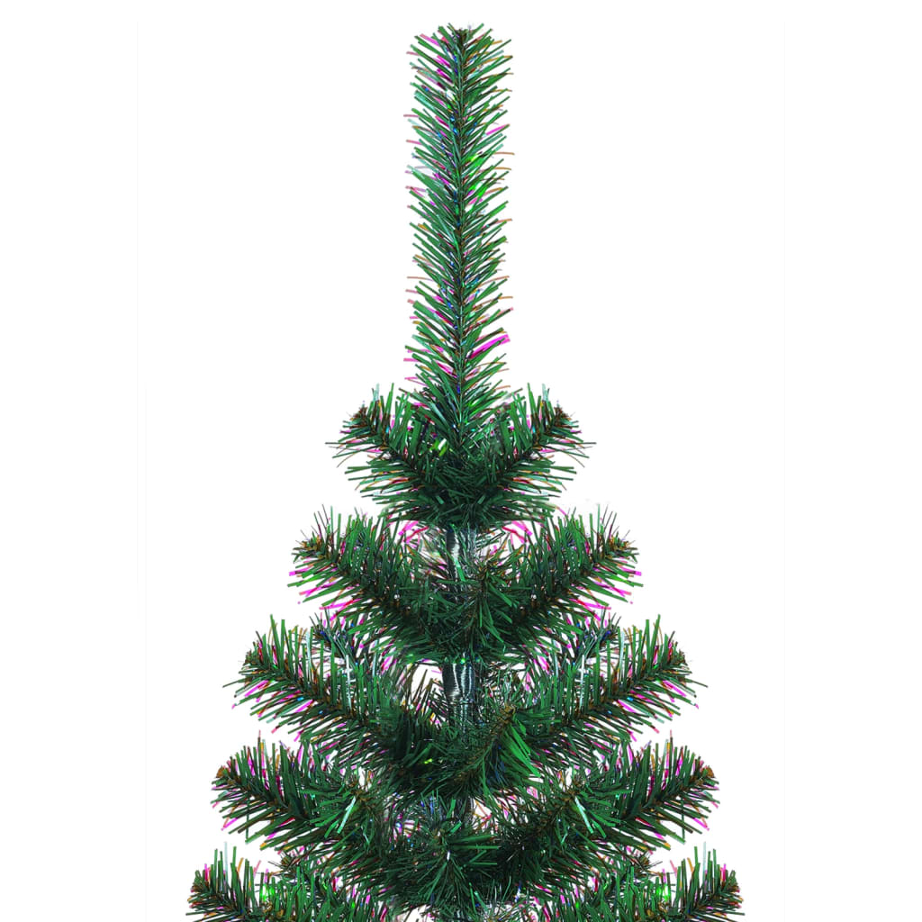vidaXL Christmas Tree | Green with Iridescent Tips | PVC, Steel | Large