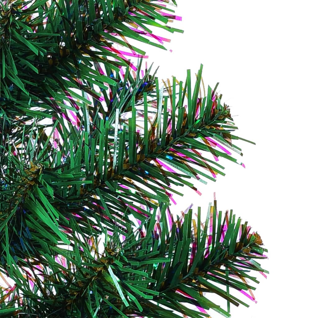 vidaXL Christmas Tree | Green with Iridescent Tips | PVC, Steel | Large