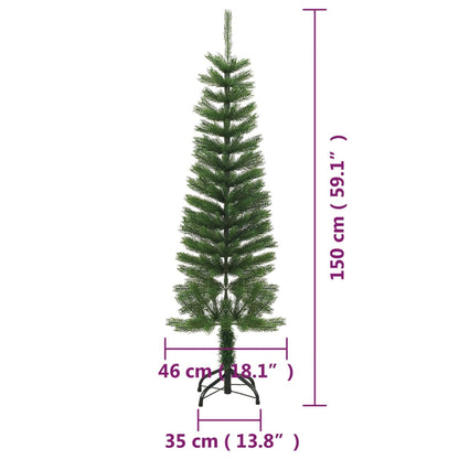 vidaXL Christmas Tree | Green | Polyethylene | Slim | Durable | Christmas Tree