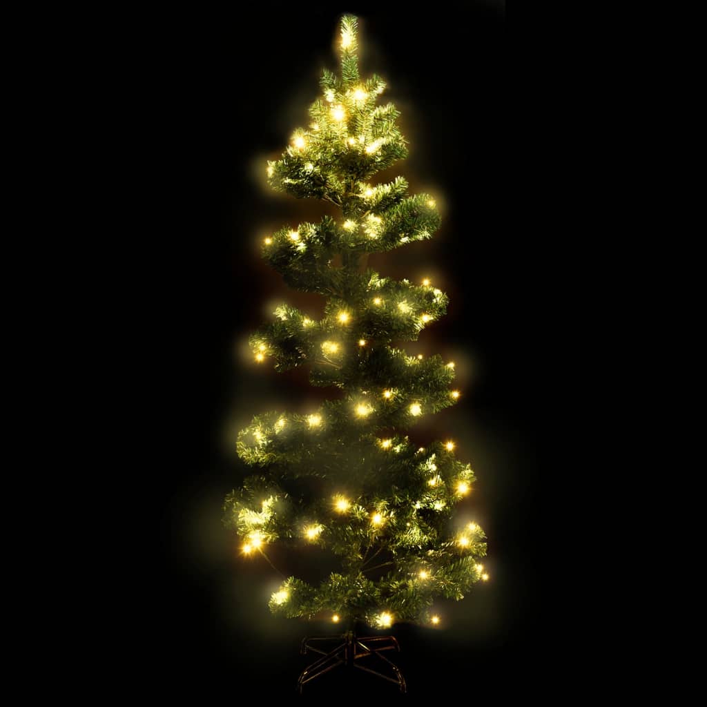 vidaXL Swirl Christmas Tree | Green | PVC | 150 cm tall | Swirl Christmas Tree