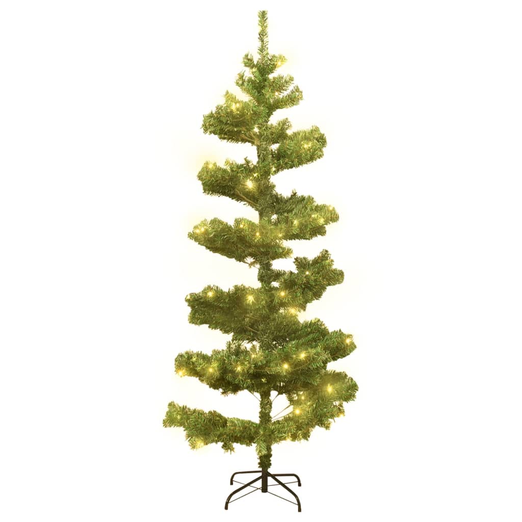 vidaXL Swirl Christmas Tree | Green | PVC, Steel | 180 cm | Swirl Christmas Tree