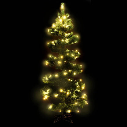 vidaXL Swirl Christmas Tree | Green | PVC, Steel | 180 cm | Swirl Christmas Tree