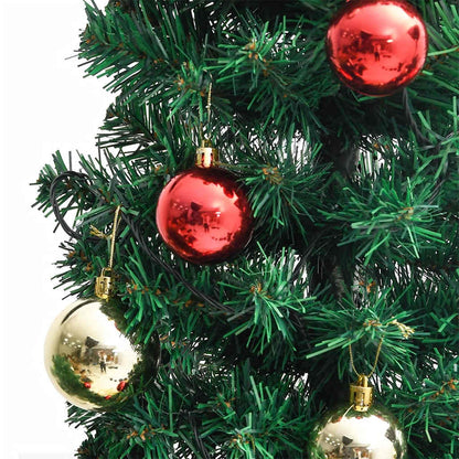 vidaXL Christmas Cactus with Stand and LED Green 180 cm PVC