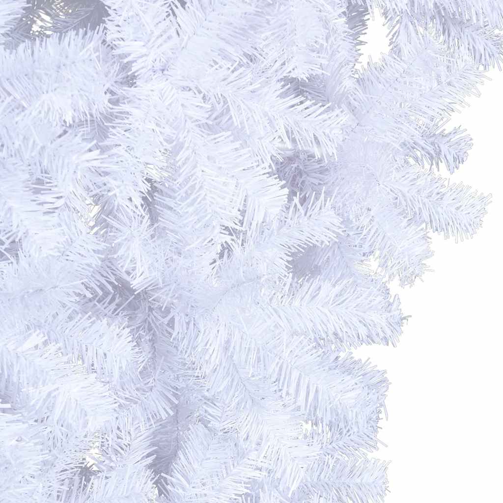 vidaXL Upside-down Artificial Christmas Tree PVC, Steel White
