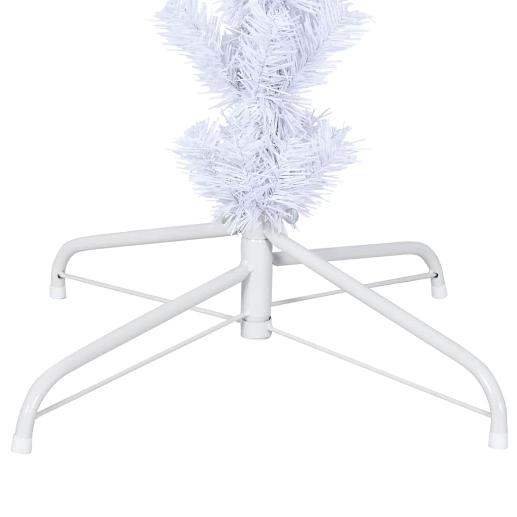 vidaXL Upside-down Artificial Christmas Tree PVC, Steel White