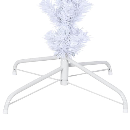 vidaXL Upside-down Artificial Christmas Tree PVC, Steel White
