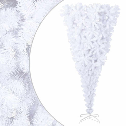 vidaXL Christmas Tree | White | PVC | Large | Decorative Inlays