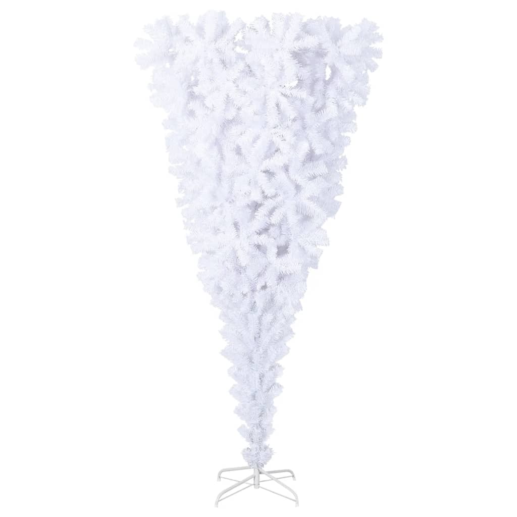 vidaXL Christmas Tree | White | PVC | Large | Decorative Inlays