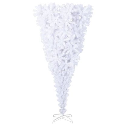 vidaXL Christmas Tree | White | PVC | Large | Decorative Inlays