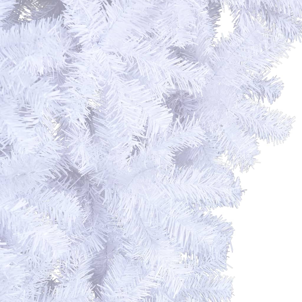 vidaXL Christmas Tree | White | PVC | Large | Decorative Inlays