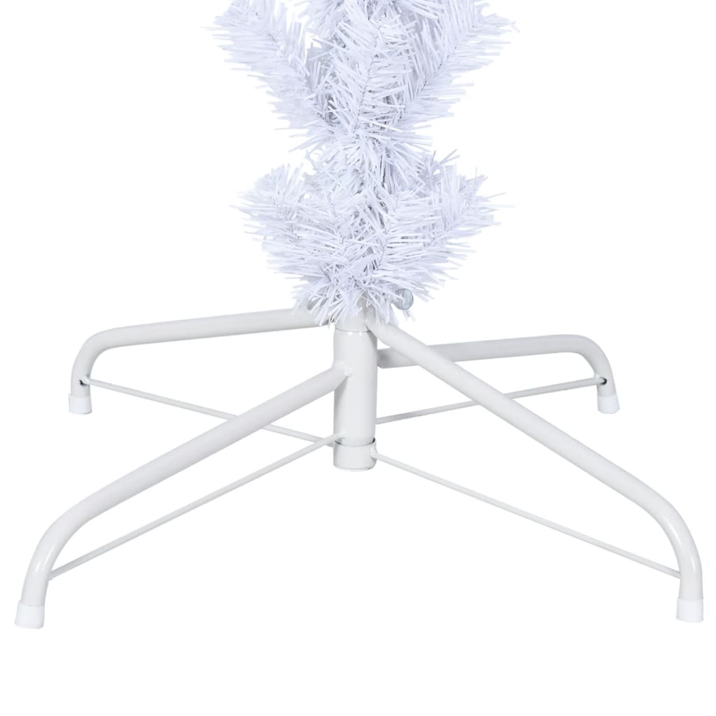 vidaXL Christmas Tree | White | PVC | Large | Decorative Inlays