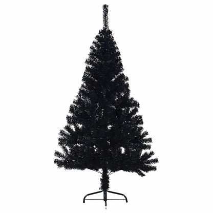 vidaXL Artificial Half Christmas Tree with Stand Black 120 cm PVC